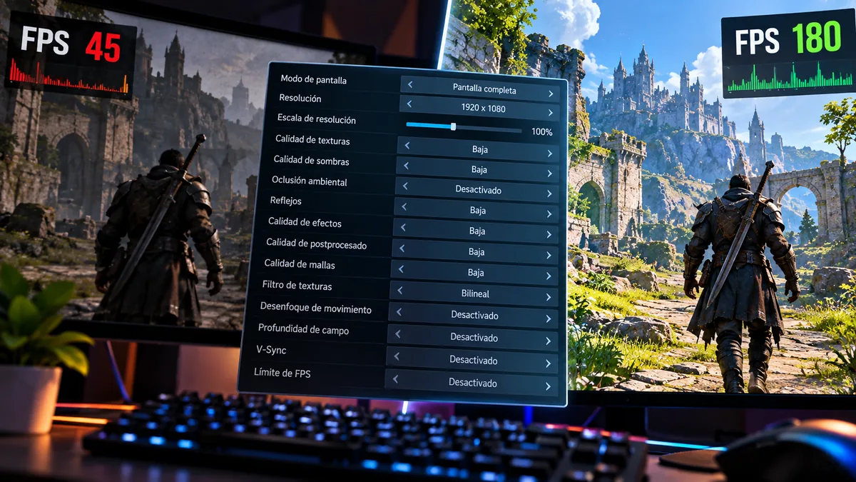 Cómo configurar los gráficos de un juego en PC para ganar FPS