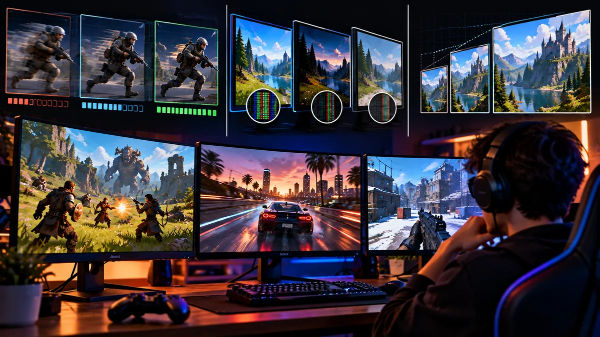 Cómo elegir un monitor para jugar: frecuencia, panel y resolución
